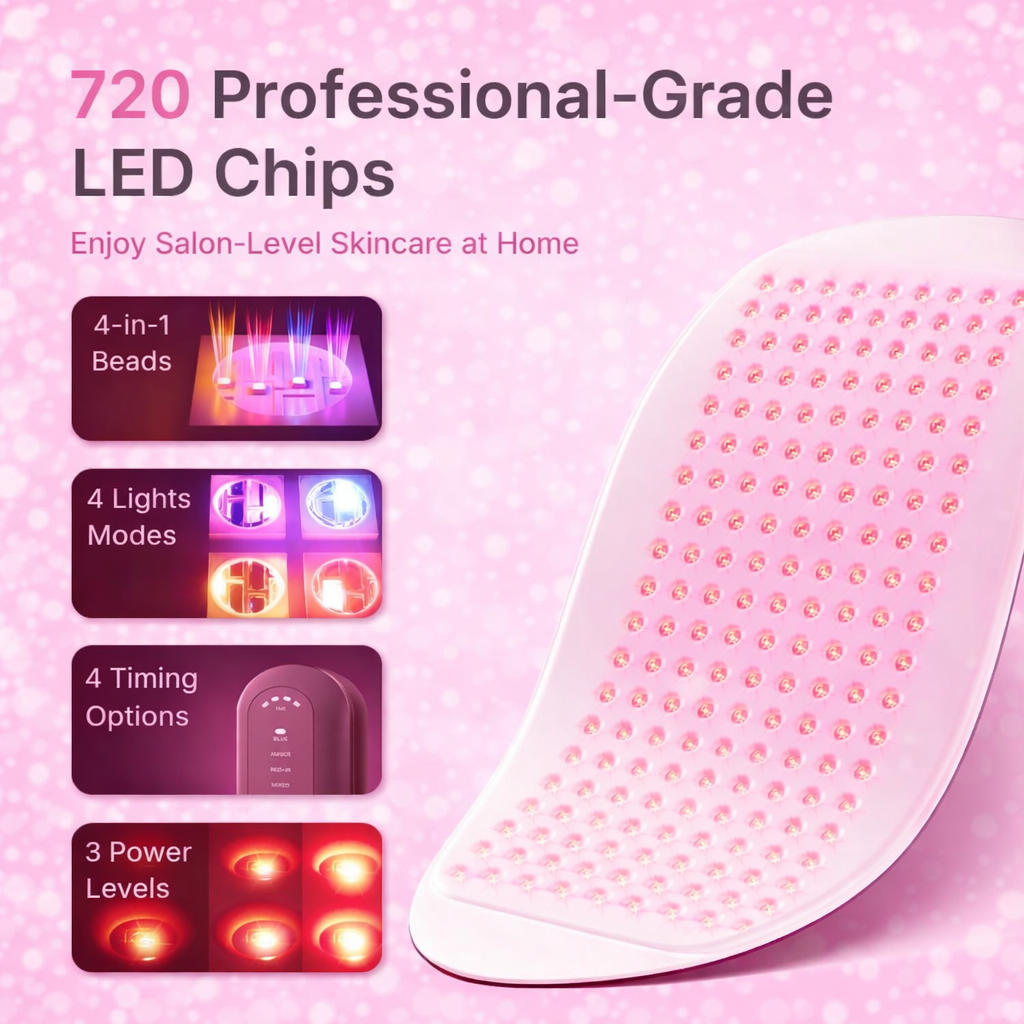7-Color LED PDT Light Therapy Mask – Silicone Facial Skin Rejuvenation
