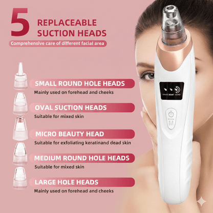 Vacuum Blackhead Remover – Suction Device, Pore Cleaner & Facial Skin Extractor Tool