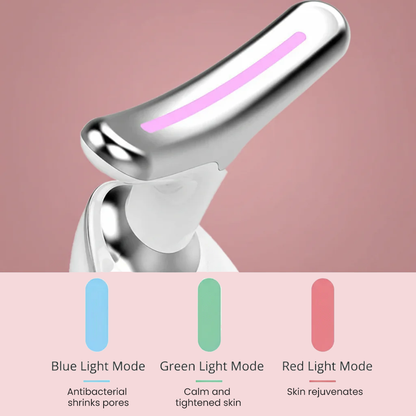 Thermal Neck & Face Tightening Massager- EMS Microcurrent + LED Treatment