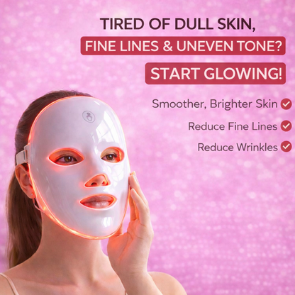 Professional LED Photon Mask – 7 Colour Light Therapy for Face & Neck Renewal
