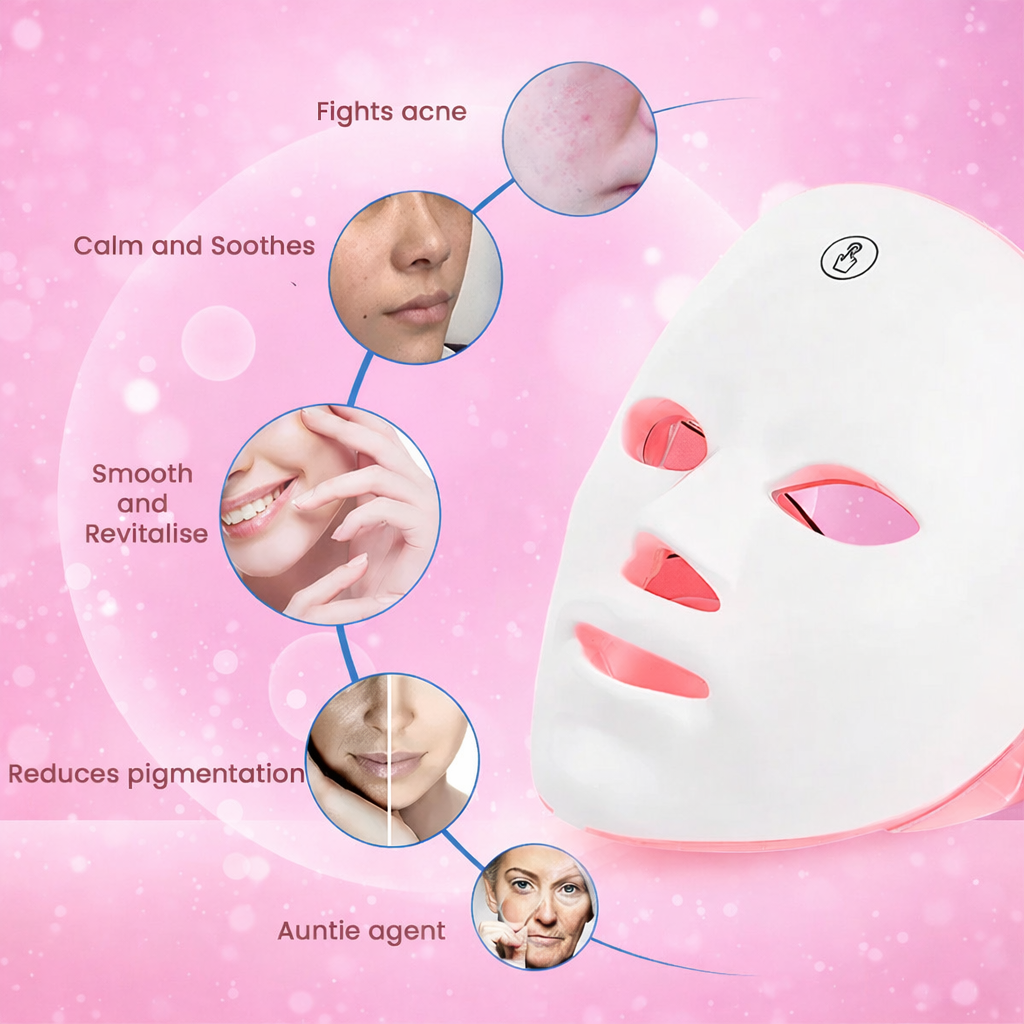 Professional LED Photon Mask – 7 Colour Light Therapy for Face & Neck Renewal