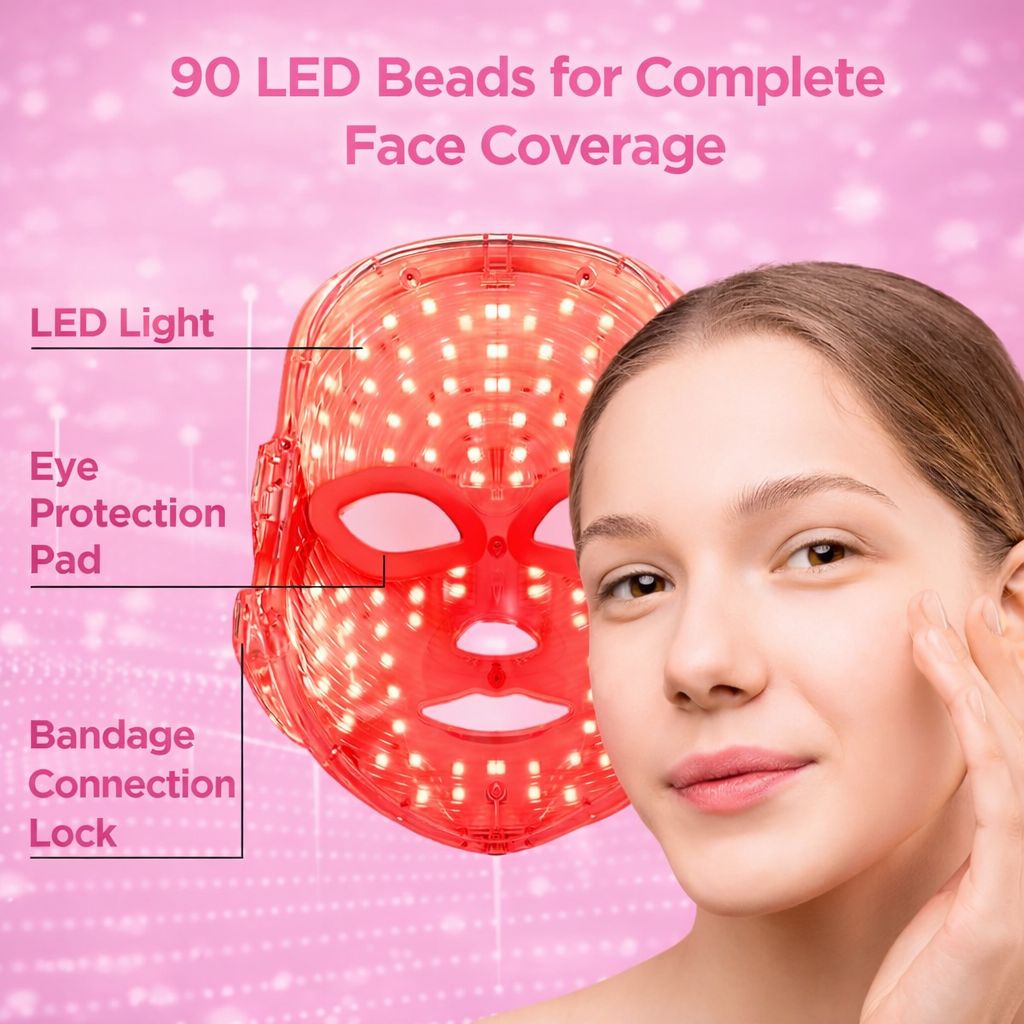 Professional LED Photon Mask – 7 Colour Light Therapy for Face & Neck Renewal
